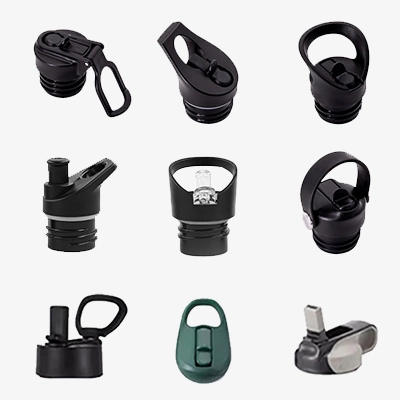 Custom Stainless Steel Water Bottle Folding straw lid